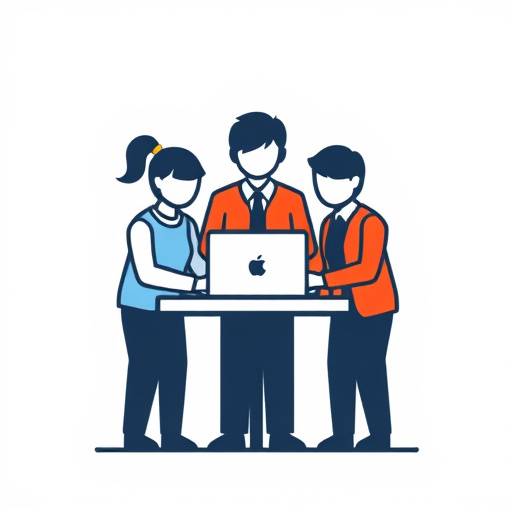 Icona di tre persone che lavorano insieme che rappresenta i cookie di terze parti