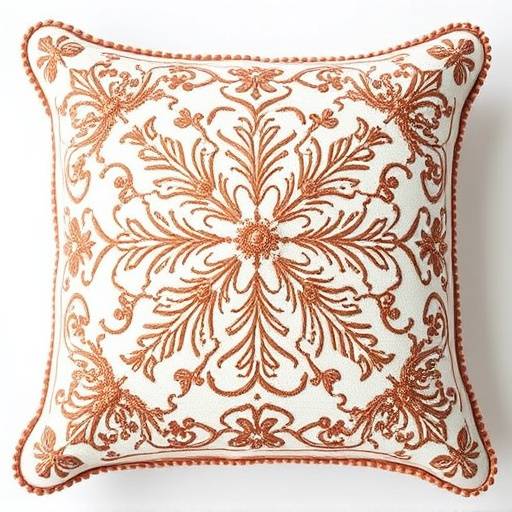 Immagine di un cuscino decorativo ricamato a mano
