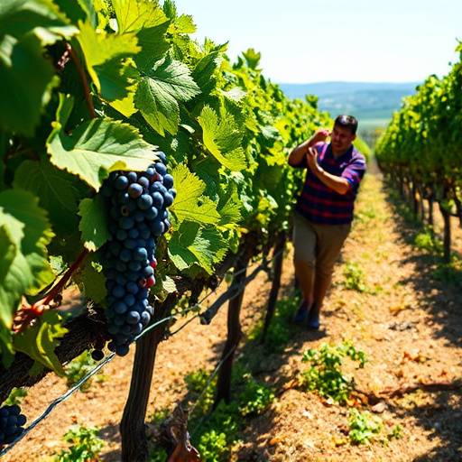 Vendemmia in un vigneto piemontese