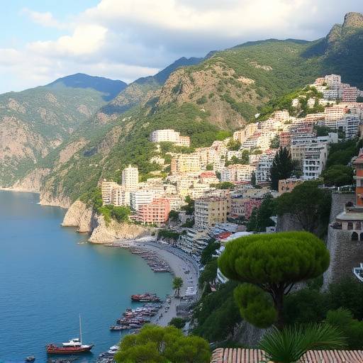 Vista panoramica della Costiera Amalfitana